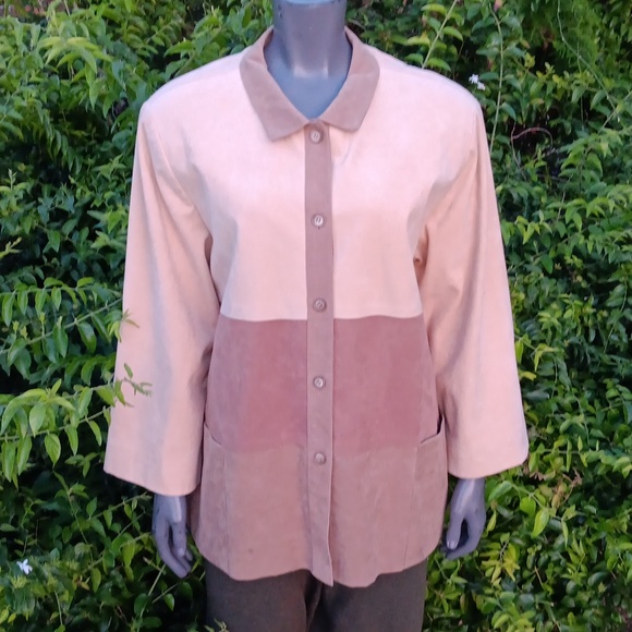 OUT ON A LIMB LADIES HAND DESIGNED FAUX SUEDE LUXURY JACKET/COAT (USA) - Picture 9 of 17